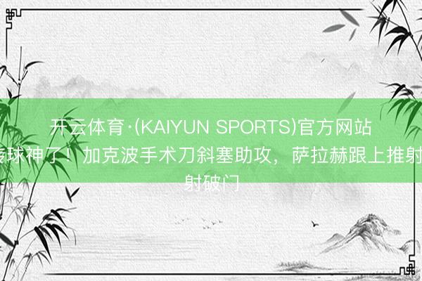 开云体育·(KAIYUN SPORTS)官方网站 这传球神了！加克波手术刀斜塞助攻，萨拉赫跟上推射破门