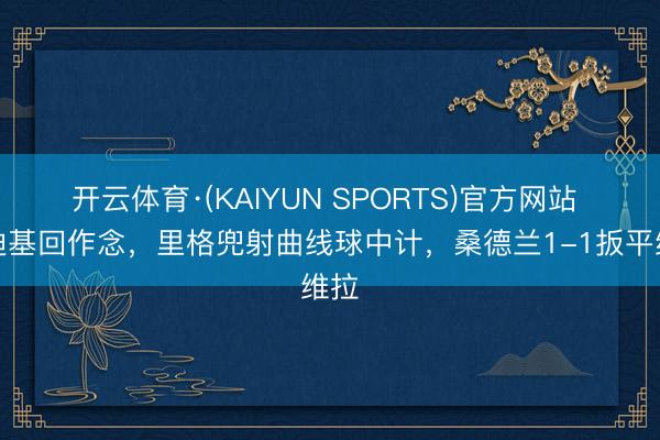 开云体育·(KAIYUN SPORTS)官方网站 萨迪基回作念，里格兜射曲线球中计，桑德兰1-1扳平维拉