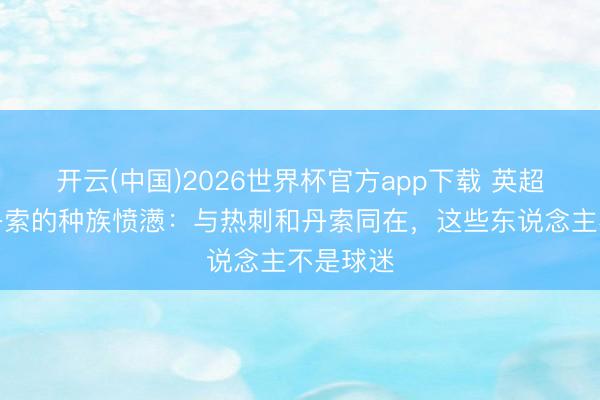 开云(中国)2026世界杯官方app下载 英超遏抑对丹索的种族愤懑：与热刺和丹索同在，这些东说念主不是球迷