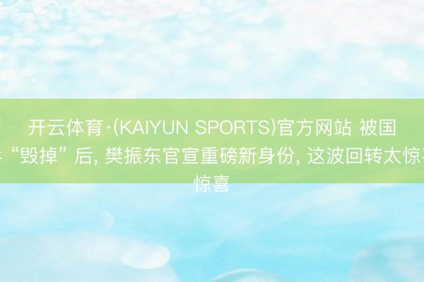 开云体育·(KAIYUN SPORTS)官方网站 被国乒 “毁掉” 后， 樊振东官宣重磅新身份， 这波回转太惊喜